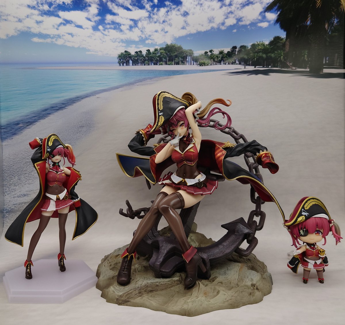 Gunmotokun's tweet photo. ワンホビ36での
#ホロライブ の新作フィギュア紹介

宝鐘の一味のそらともとしては
船長は予約中の #figuma 以外は入手済み
そらちゃんも #ねんどろいど と #ポッパレ
購入済みで後はfigumaと
スケールフィギュアを残すのみ

発売心待ちしております(๑╹ᆺ╹)_尸ﾞ

#WF2023W #ときのそら #宝鐘マリン https://t.co/yLHI1hdopW