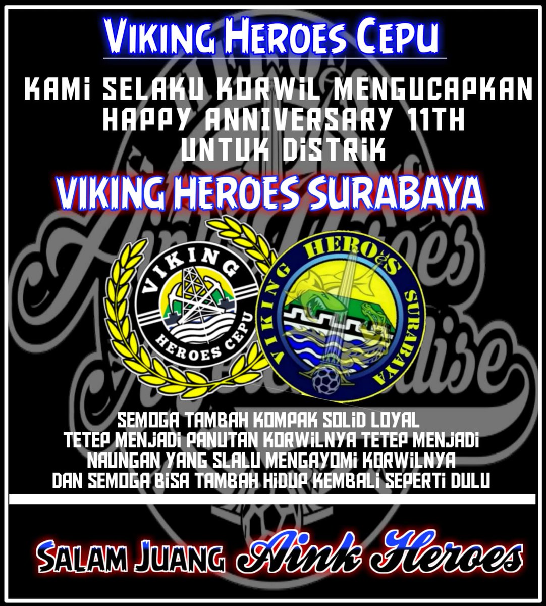 vikingcepu's tweet photo. Terimakasih untuk Distrik Viking heroes Surabaya, semoga tambah kompak, solid, loyal dan tetep menjadi panutan korwil nya.
Salam juang aing heroes 🤘 https://t.co/IGKi0dK5Su