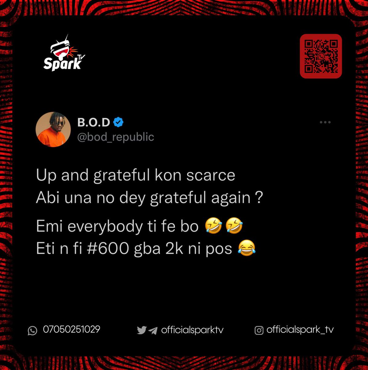 OfficialSparkTv's tweet photo. #Random 😂😂😂

.
.
.
@attah_akor @anthonystilldey @bod_republic @Akinjoshua2017 https://t.co/NEgfhQZLrH