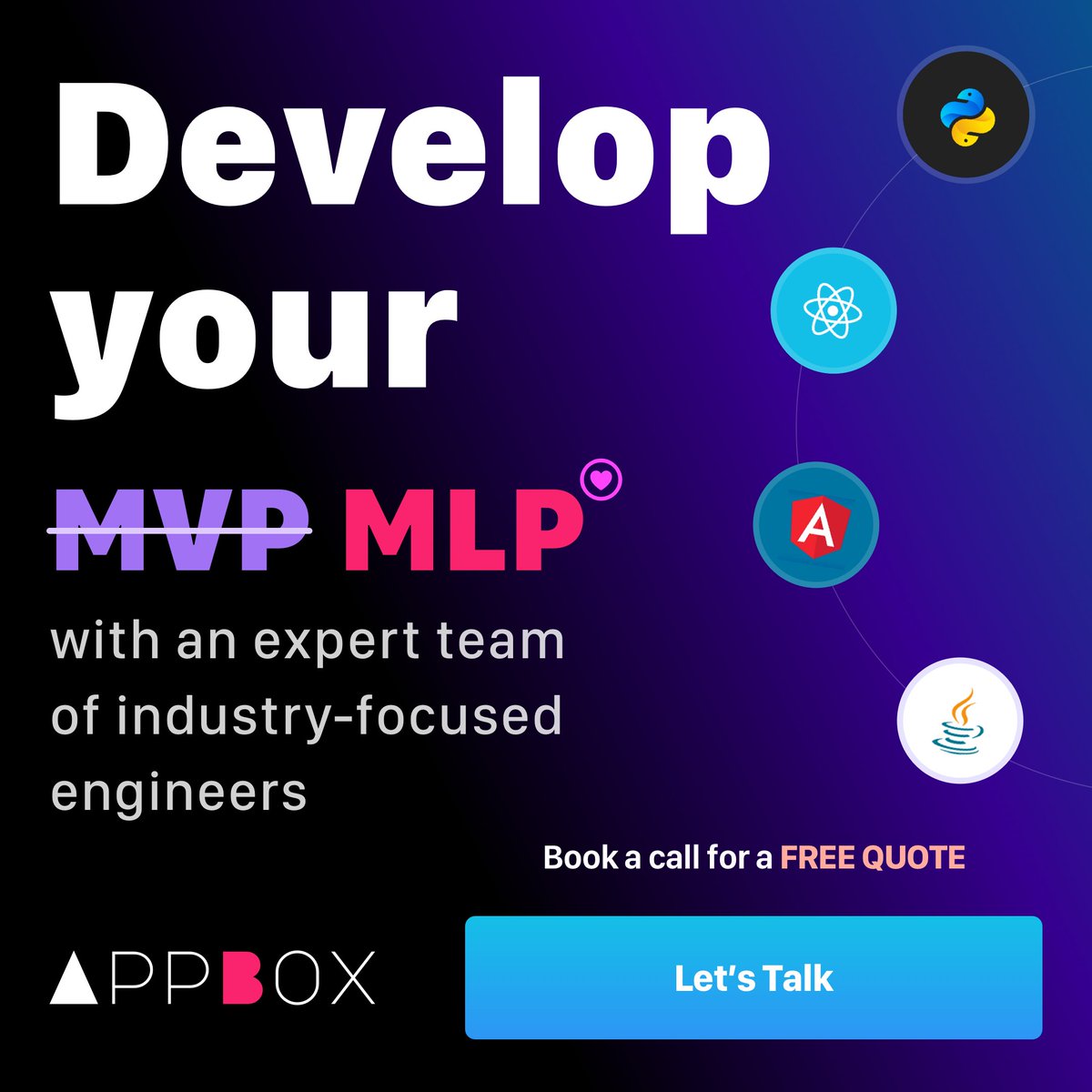 Develop your MLP ❤️ (Minimum Lovable Product) with an expert team of industry-focused engineers.

Book a call for a FREE QUOTE 🤩
calendly.com/simran_maharjan

appboxtech.com/app/

#qualitydevelopment #bestwork #happyusers #development #appdevelopment