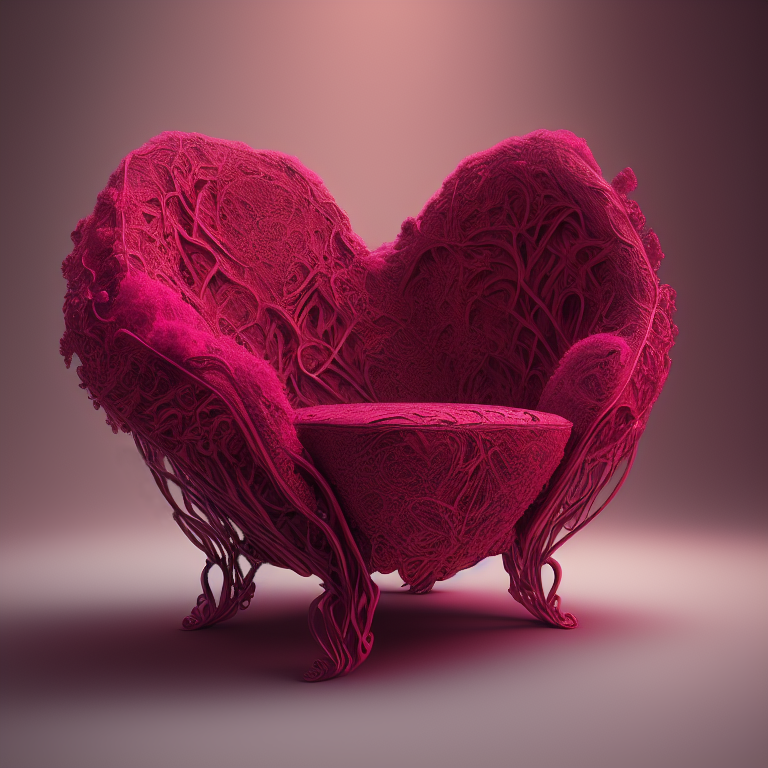 JarVizzDesign's tweet photo. Valentine's day armchair, design 0001
images generated by text

#valentinesday #valentines #vday #heart #love #armchair #fotel #ai #stablediffusion #midjourney #design  #architecture #architecturelovers #designboom #archdaily #dezeen #designmilk #walentynki #furniture #interior https://t.co/o3CloxYopI