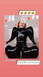 zeldasaintwilde's tweet photo. Still laughing at this 🤣 🤣@lewiscapaldi you legend!! #samcapaldi #thebritawards2023 https://t.co/eBU109JzTm