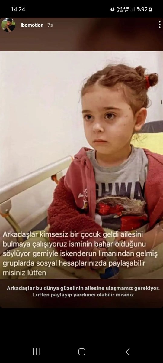 Adı Bahar Ailesi aranıyor.