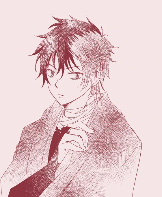 派生肥前くんの首の包帯見てたら描きたくなってきたので落書き 