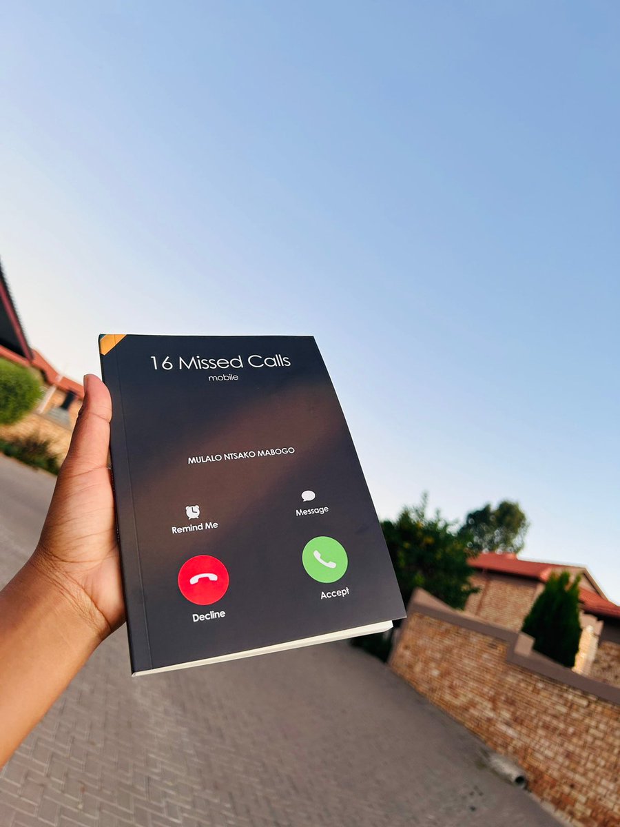 Ntsakolalo's tweet photo. 16 Missed calls... 
I dedicate this book to the younger me, to depression &amp; anxiety , I fought a good fight 🙌🏽
I dedicate this book to everyone with a heavy heart, May you heal completely.. 

I am Mulalo Ntsako Mabogo and I would like to introduce my first ever published book 📚 https://t.co/izTiF22qD1