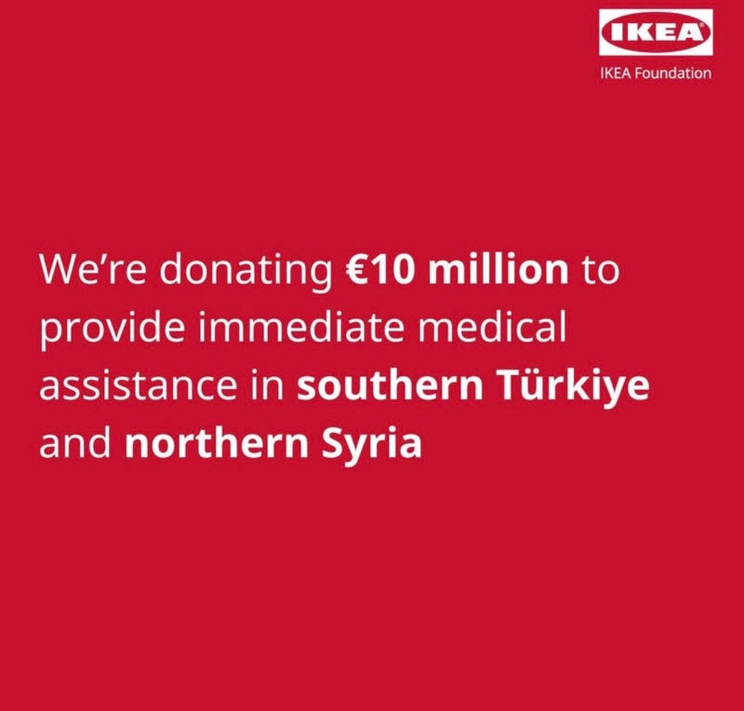 Mooi gebaar van IKEA. Waarmee het bedrijf dus even veel heeft gedoneerd als het Nederlandse kabinet.