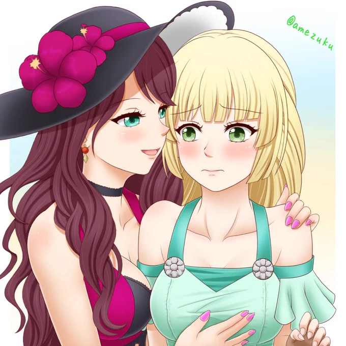 #私の絵柄はきっと誰かにささる女性2人の構図っていいよね 