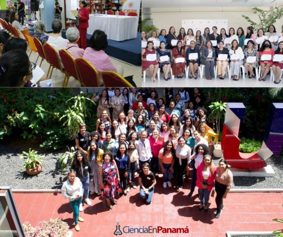 Lawebdelasalud1's tweet photo. El @imuppanama presentó Pioneras de la Ciencia en Panamá; @utppanama y @CemcitAip reconocieron a científicas y @CienciaPTY junto con @udelistmo reunieron a científicas y estudiantes.  Dato relevante: La mujer representa 67% de la matrícula de UP
https://t.co/dH4U0jDgRp https://t.co/KJD1egby0o