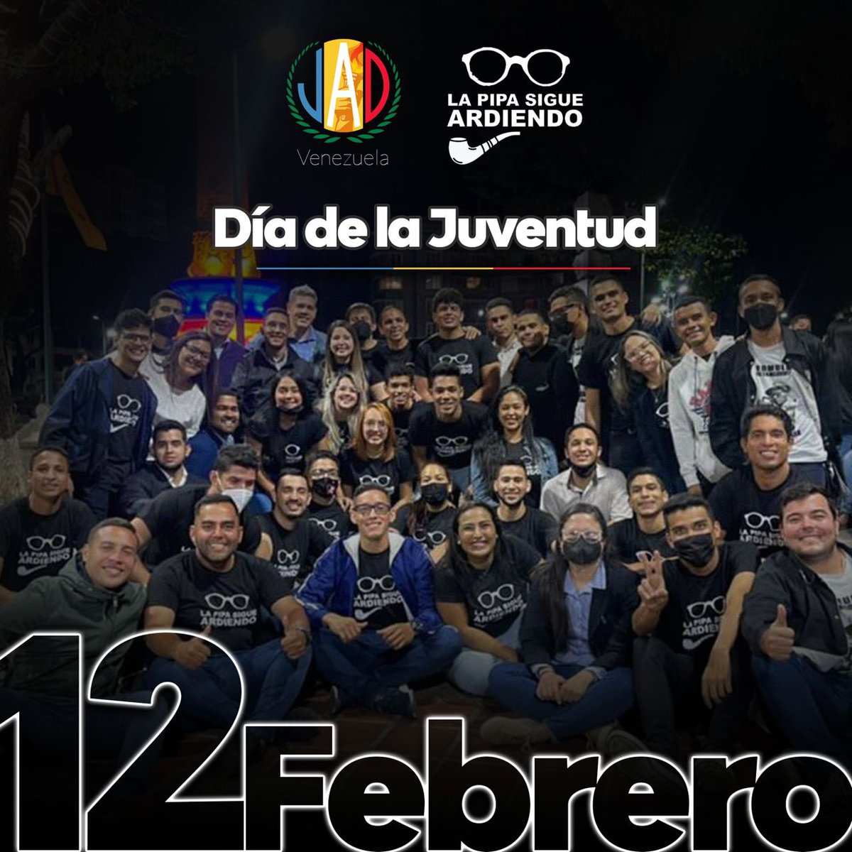 Nuestro país está urgido de cambios estructurales y es por eso que la juventud de <a href="/ADemocratica/">Acción Democrática</a> no descansa en su trabajo diario por una Venezuela libre y democrática. 

¡Feliz día de la juventud!

#LaPipaSigueArdiendo