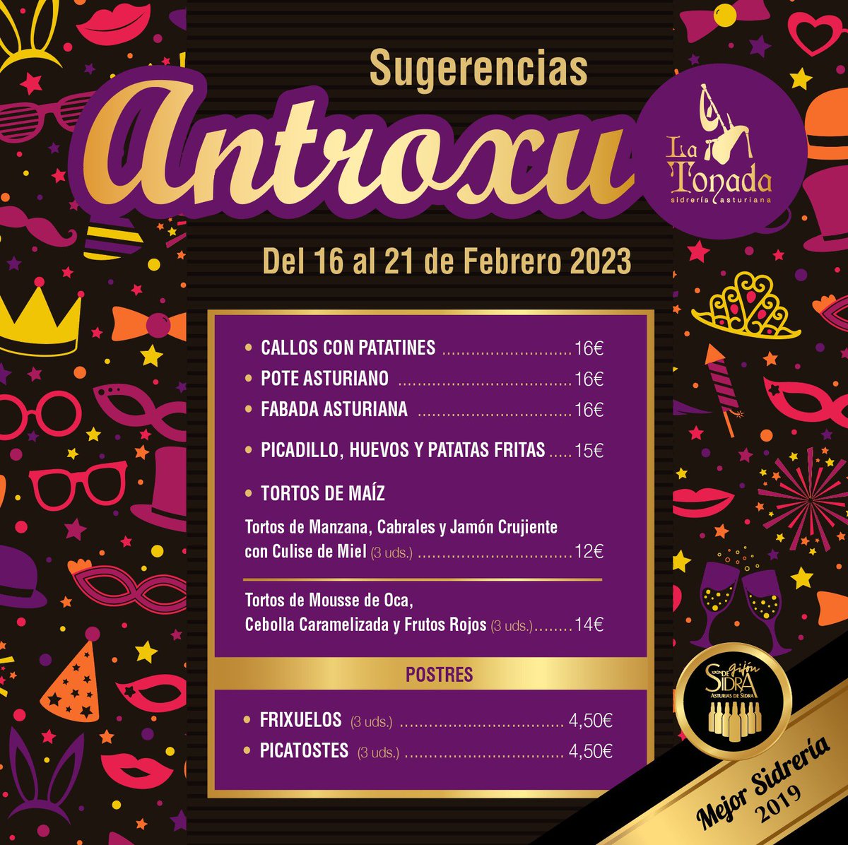 #antroxu #gijon #comadres #sidreria #latonada #carnaval