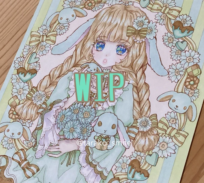 仕上げにもう少しキラキラさせます制作中につき低浮上でごめんなさい(リプのお返事などしばらく遅くなります) 