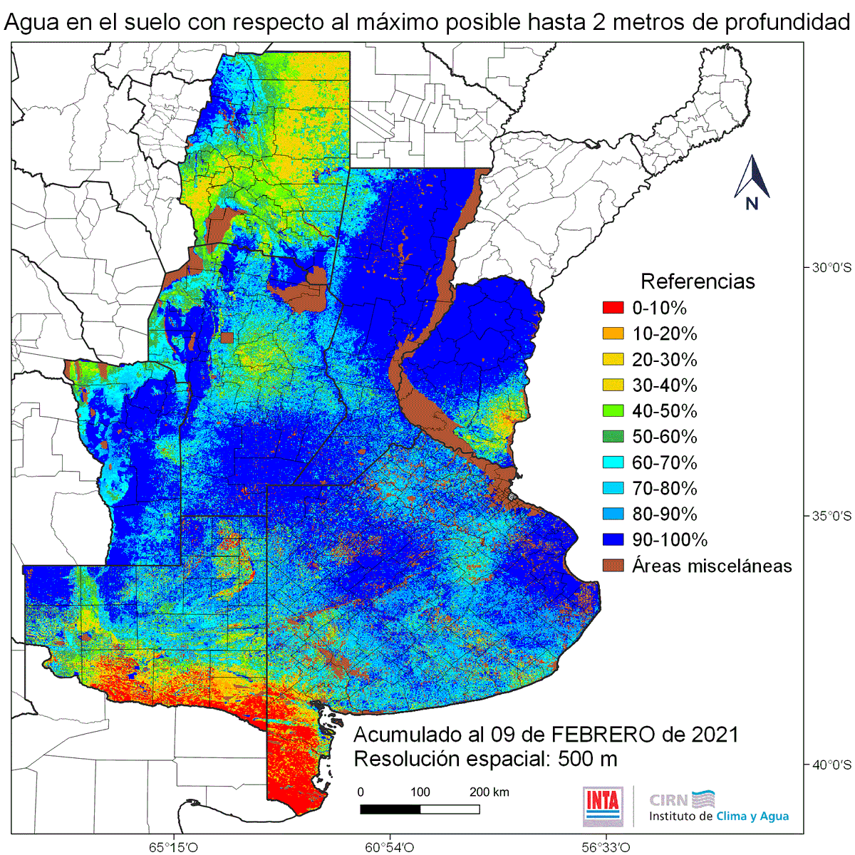 JorgeLMercau's tweet photo. Estimación d #Agua2m @sepa_inta
al 10 d febrero
(muchos cultivos d verano definiendo rendimiento)

2020, 2021, 2022, 2023🤦‍♂️

🤞🌧️
https://t.co/JicrkgtyKw https://t.co/SqM9wTiEsb