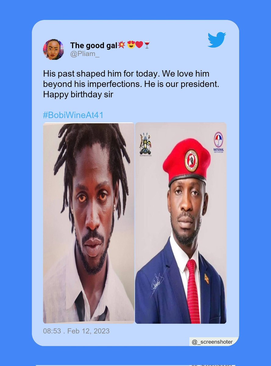 It's indeed true, 
A bad beginning makes a good end! Thank you @Pliam_ !

Happy Bobiwine Day!

#BobiWineAt41