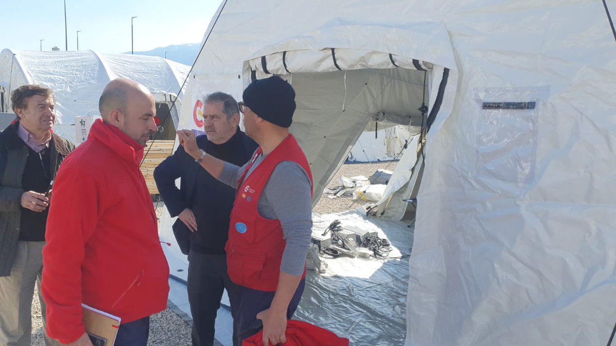 EmbEspTurquia's tweet photo. Spanish Ambassador🇪🇸 Javier Hergueta is currently in the #earthquake area and today has visited the Spanish Navy camp @Armada_esp , the #ERICAM teams and the Spanish Cooperation @AECID_es   hospital 🏥in Arsuz. All of them are doing an incredible and wonderful job‼️👍👍 https://t.co/SUsoBJd2lo