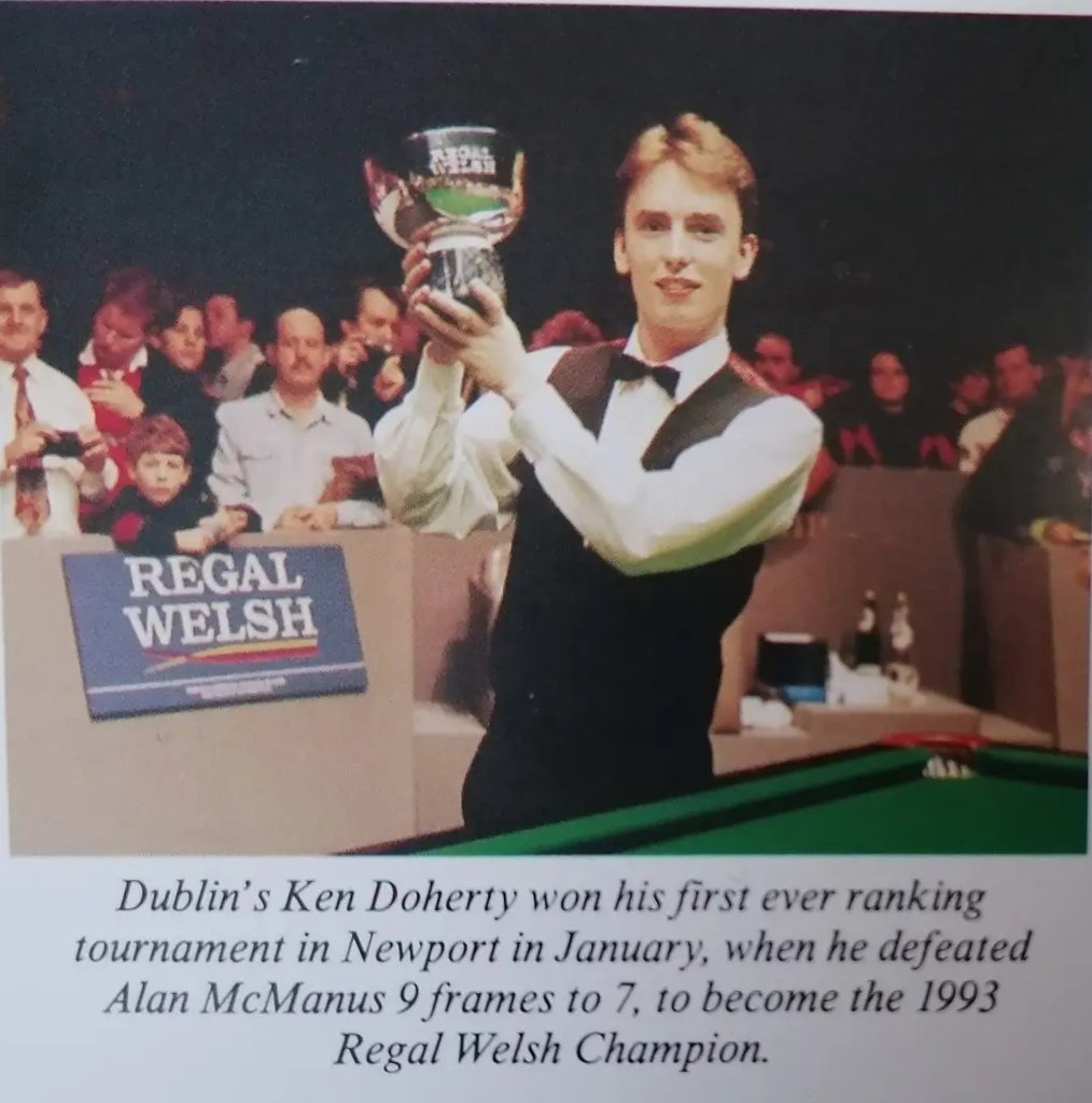 Speaking of the 2023 Welsh Open which begins tomorrow, this year also marks the 30th anniversary, since <a href="/kendoherty1997/">Ken Doherty Official</a> won this same event to become the Republic of Ireland's first snooker professional to win a ranking tournament.

#welshopen #homenations #snooker