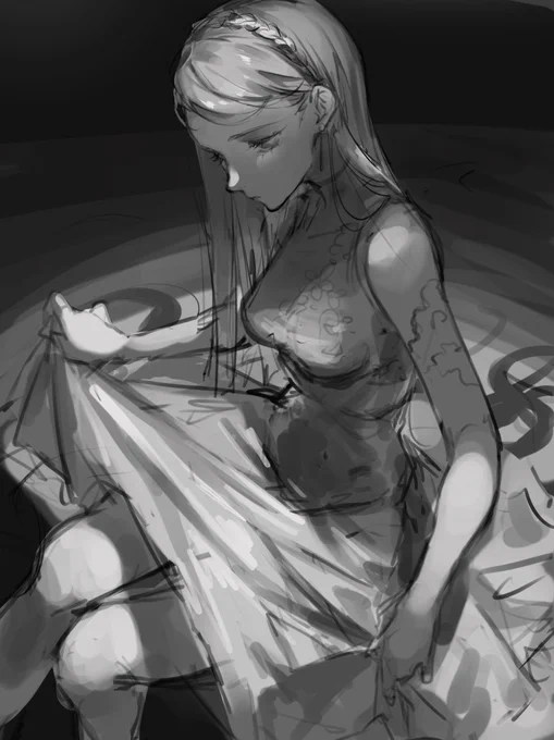 グリザイユ画法なるものをしてみんとす 