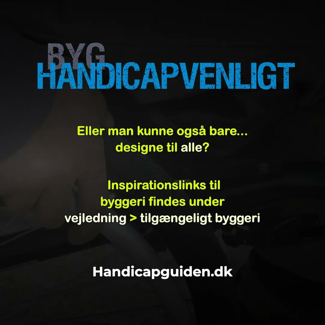 Lad os få mere handicapvenligt byggeri. Eller endnu bedre, universelt design, hvor man bevidst fjerner sondringen mellem handicap og ikke-handicap. Kender du nogle gode eksempler?
#dkhandicap #dkbolig #handicap