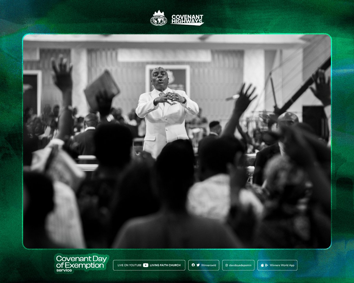 ft_canaanland's tweet photo. PROPHETIC DECLARATIONS 

The same exemption right upon this commission is released upon you and your family!

There shall be no evil report concerning you and your family!

Everything you call on God for shall answer with speed!

#LFCLiveService
#ExemptionService
#CovenantHighway https://t.co/Y5nYFy2ENp