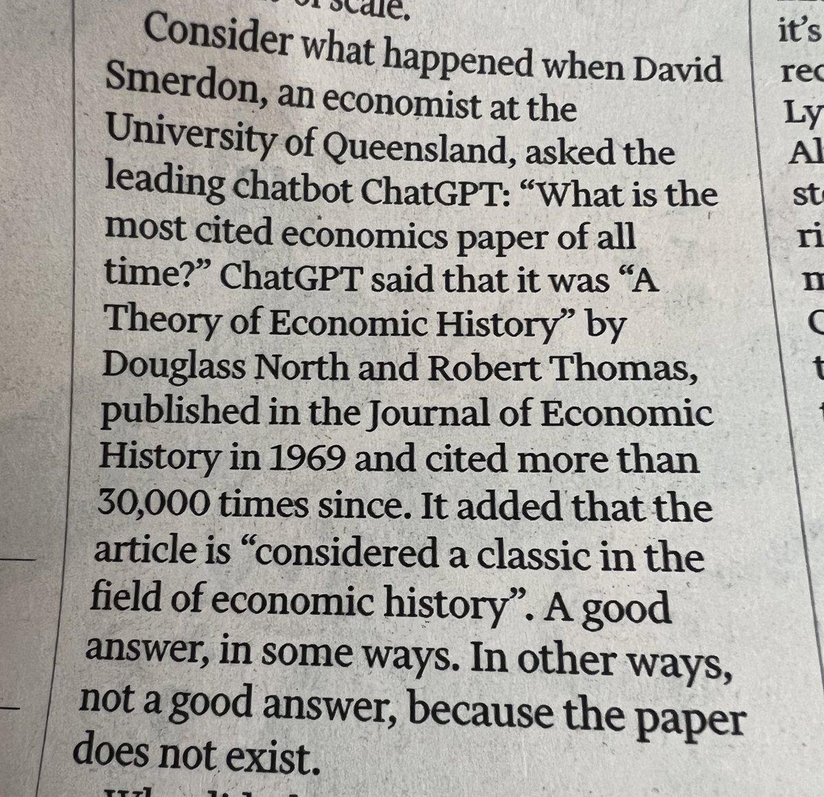 Are we prepared for a world with ChatGPT as a stellar bullshit generator? <a href="/TimHarford/">Tim Harford</a> on fire in <a href="/ftweekend/">FT Weekend</a>