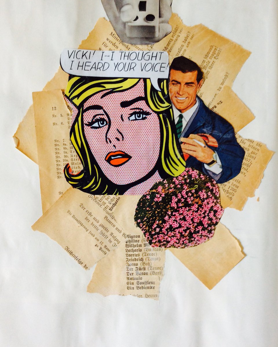 •Vicki• #collage #handmade #paperart #RoyLichtenstein #visualart #collageart #artist #cutting #twitterart #art #arttweet ✂️✂️✂️📱👏🏻👏🏻©️SDS16