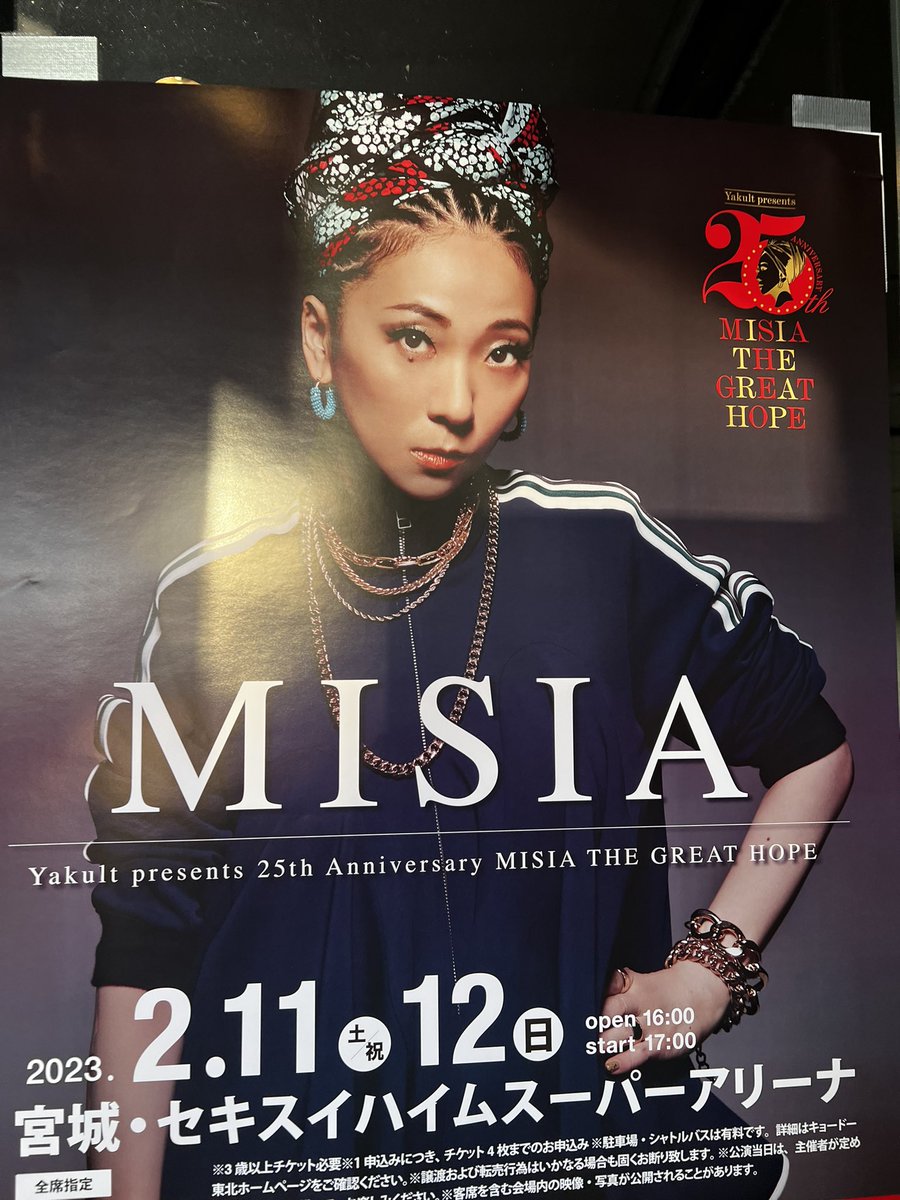 MISIA コンサート ライブ チケット 宮城 セキスイハイムスーパー