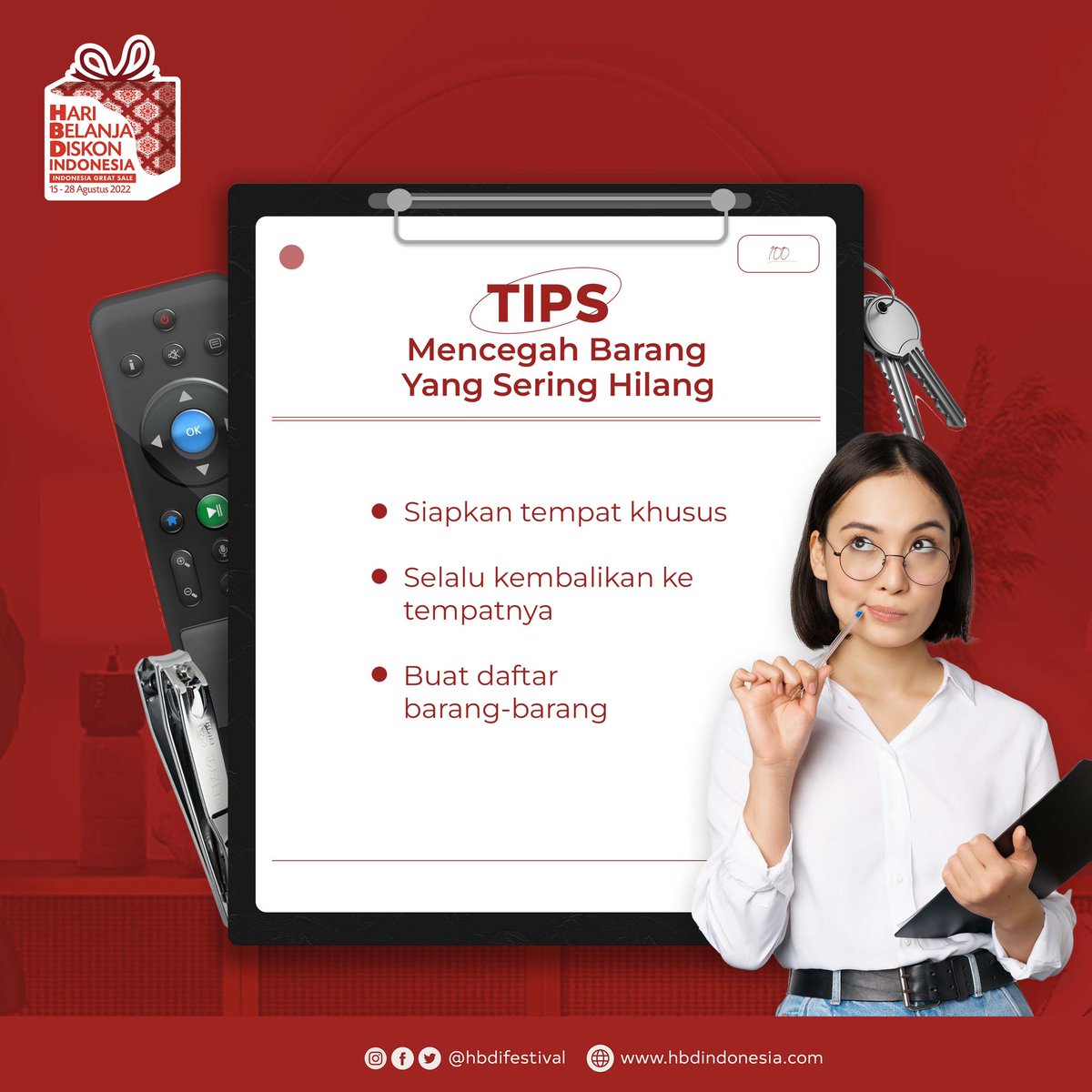 HBDIFestival's tweet image. Siapa yang hari Minggu salah satu aktivitas produktifnya bersih-bersih rumah?

Mimin bagi tips supaya barang gampang ditemukan &amp;amp; dirapihkan, jadi waktu bebersih kalian lebih cepat dan bisa lanjut ngelakuin aktivitas lain✨ Semoga bermanfaat!

#hbdi #tips #tipsrumah #weekend