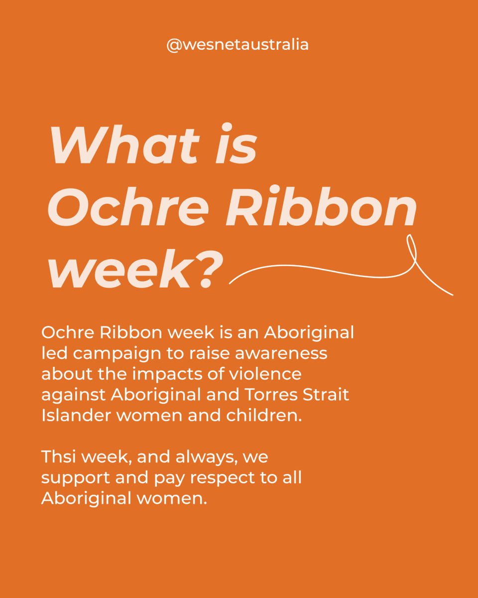 WESNETAustralia's tweet photo. Today marks the start of the #OchreRibbonWeek campaign, which will run until 19 February. Not just for Ochre Ribbon Week but every day, we pay respect to the strength and resilience of all Aboriginal women 🖤💛❤️ https://t.co/1u69ONdI7X