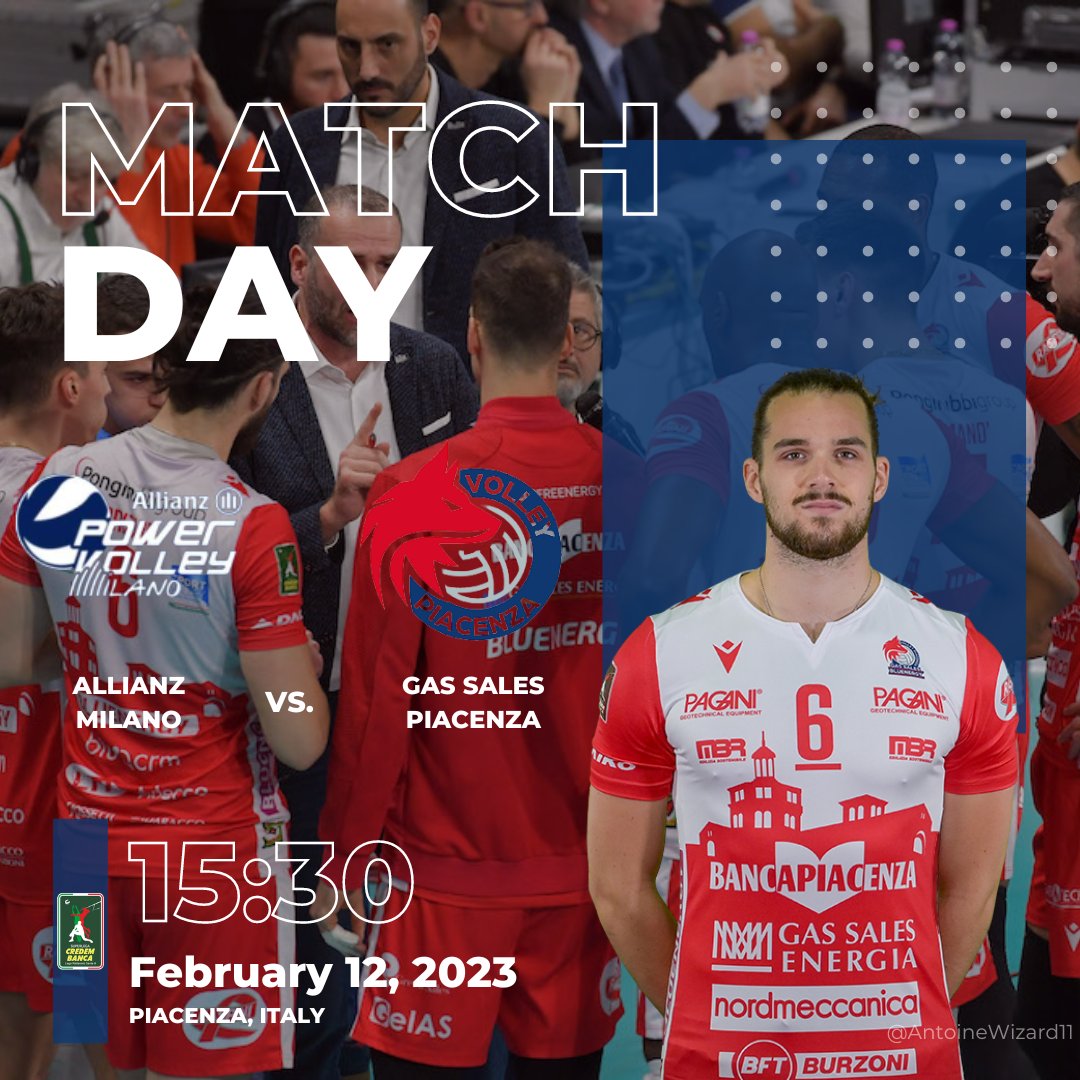 Excitement is in the air as it's finally game day! Piacenza ⚪🔴 aims to secure their tenth triumph as they go head-to-head against Milano ⚪🔵

🗓️: February 12, 2023
🕞: 15:30 | 🇮🇹 Time 
📺: VBTV

#GasSalesBluenergy
#Youenergyvolley
#AntoineBrizard
#Superlega