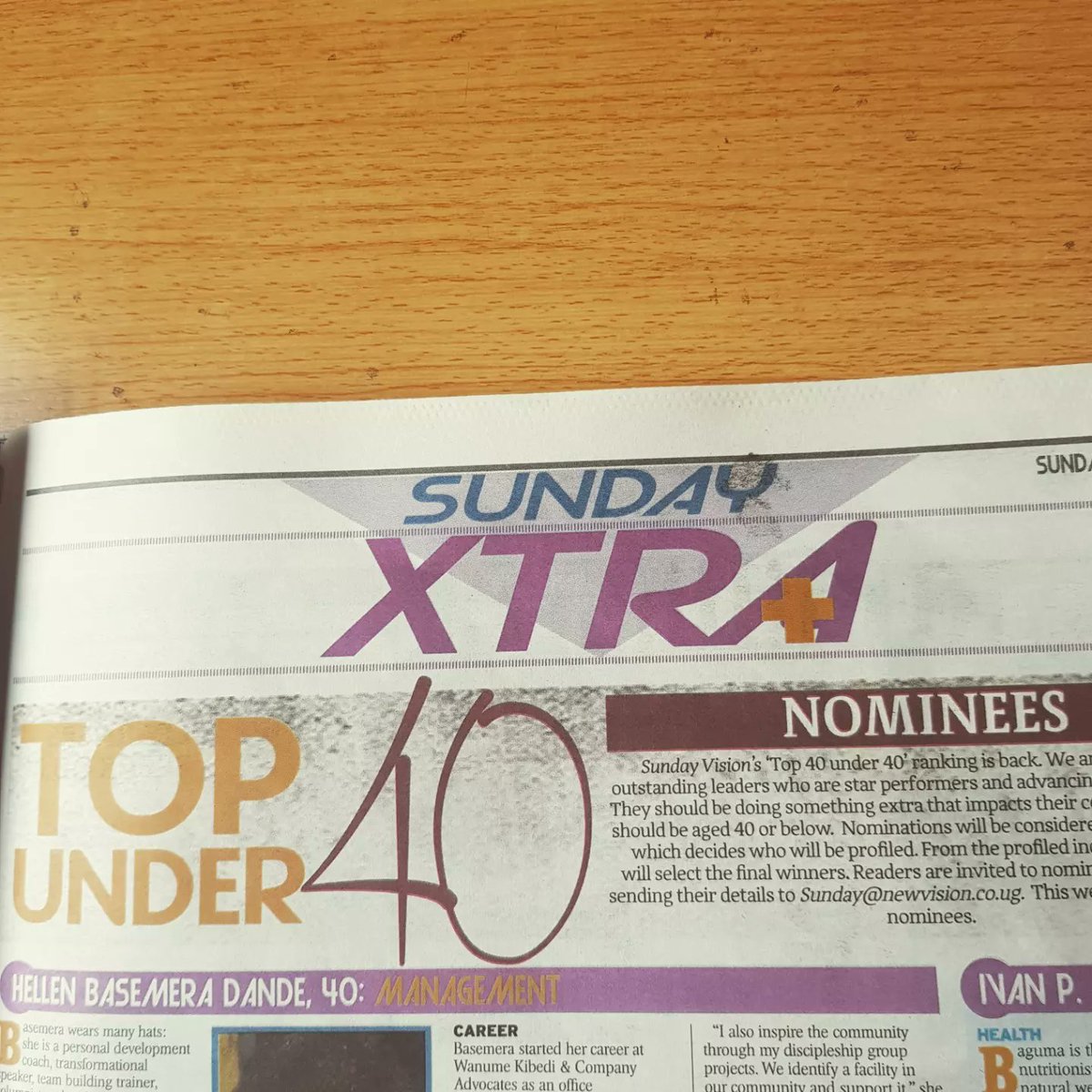 MaShaaAllah thank you @newvisionwire for the nomination top under 40 #smartgirlsug #mtngirlswithtoolsug #girlsempowerment