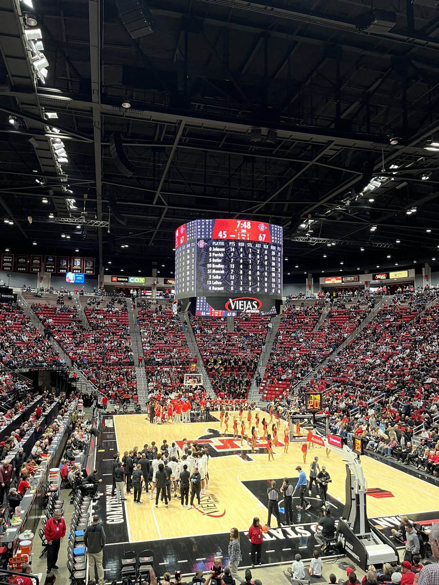 Joelo432's tweet photo. Great afternoon at @ViejasArena watching my Alma Mater @Aztec_MBB get their 20th win of the season!
#WinWinCutDownNets #AztecForLife
#AztecAlumni 🔴⚫️🔴⚫️ https://t.co/kyPpDFqADW