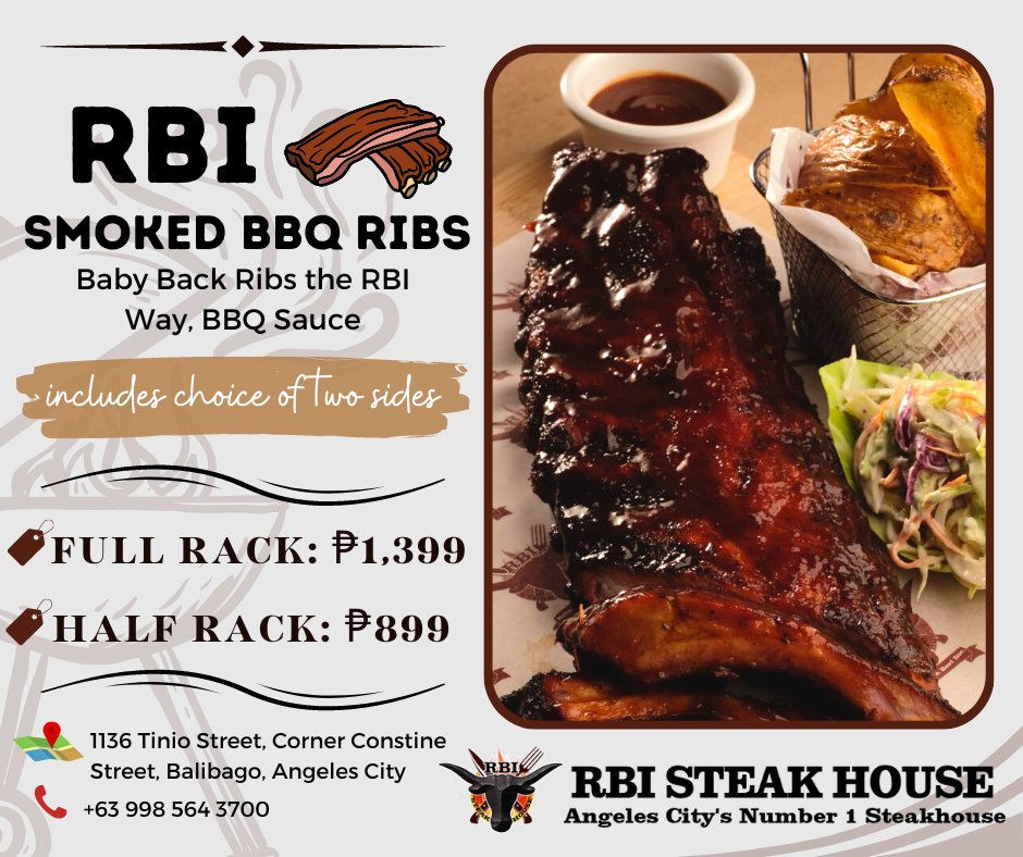 RBI Steakhouse on Twitter "RBI Steakhouse is your dinner spot for smoked BBQ rib. We have the