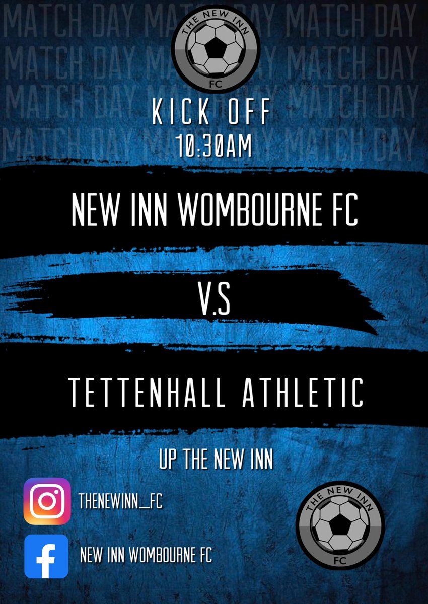 🆚 <a href="/TettenhallAthl1/">Tettenhall Athletic</a> 
🏆 WDSFL 
⏱ KO 10:30am 
🗓 11th February  
📍 Windsor Avenue

#UptheNewInn 💙