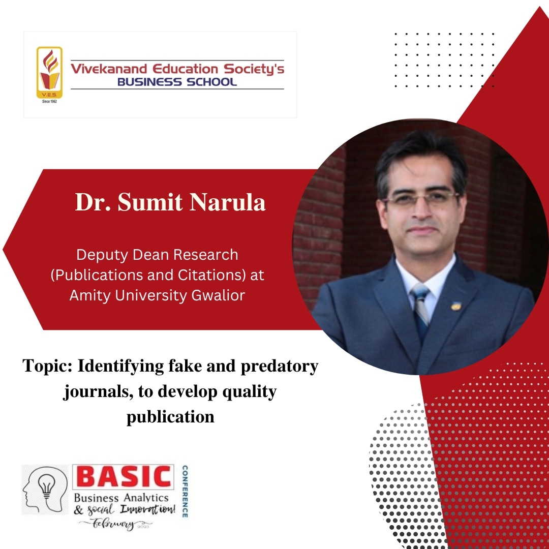 vbs_mumbai's tweet photo. We are pleased to welcome Dr. Sumit Narula to Basic 2023 he will be speaking on 'Identifying fake and predatory journal to develope quality publications'.
#dataquezt #VBS #bschool #pgdm #bigdata #coding #basic2023 #artificialintelligence #callforpapers #basic23 #ai #hackathon https://t.co/xzvvbDeK1F