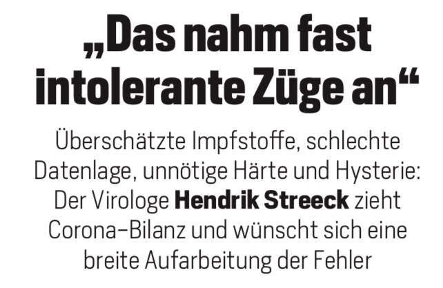 Wissenschaft hat eine Schlüsselfunktion in einer solchen Krise. Doch lebt Wissenschaft von der Integration verschiedener Perspektiven. Dass einzelne Sichtweisen von der Politik genutzt wurden, hat (.) der Wissenschaft ihrer inhärenten Eigenschaft der Debatte beraubt. #corona