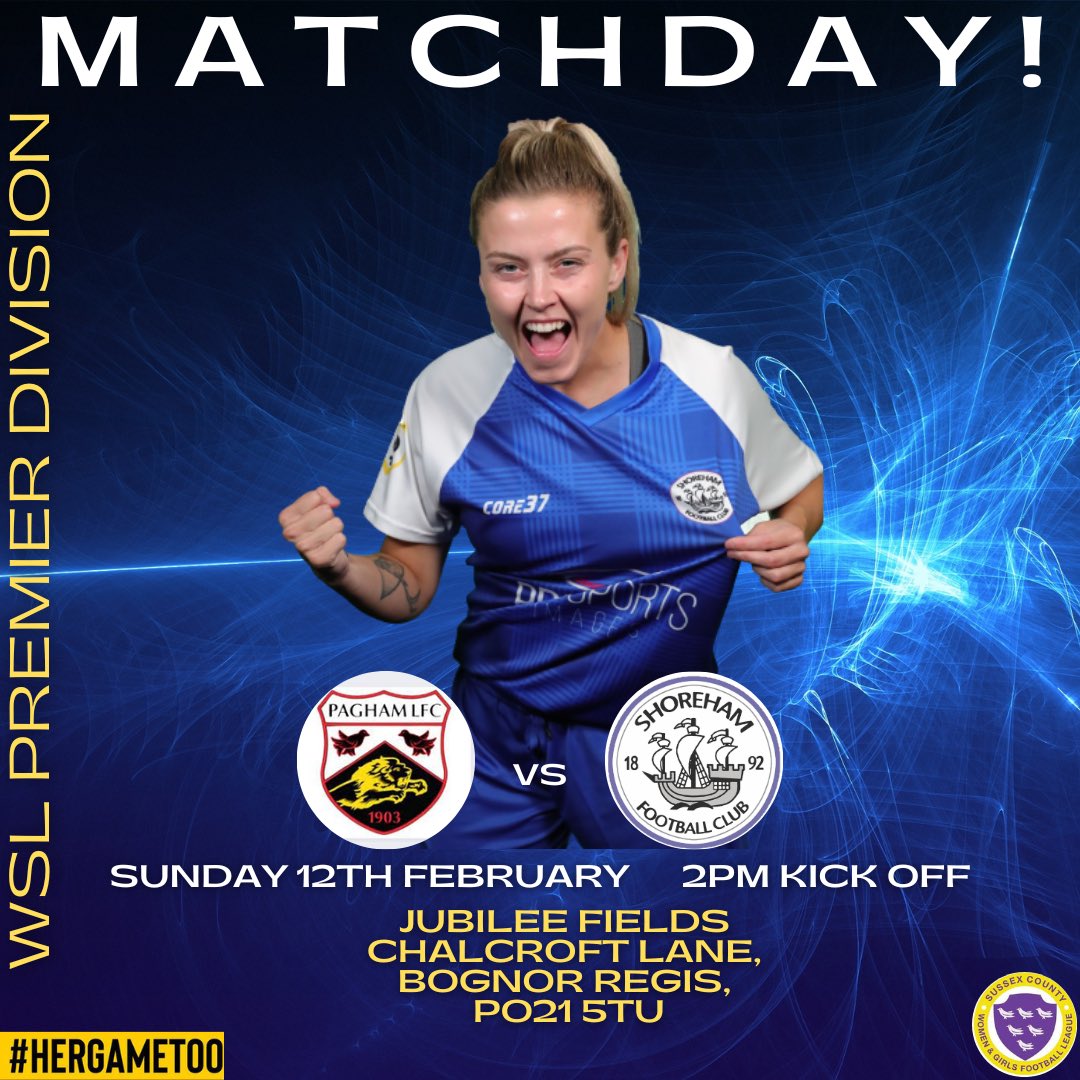 💥 Matchday 
🏆 <a href="/SCWGFL/">SCWGFL</a> Premier Division
🕑 2pm
🏟️ Jubilee Fields, PO21 5TU
#SFCW