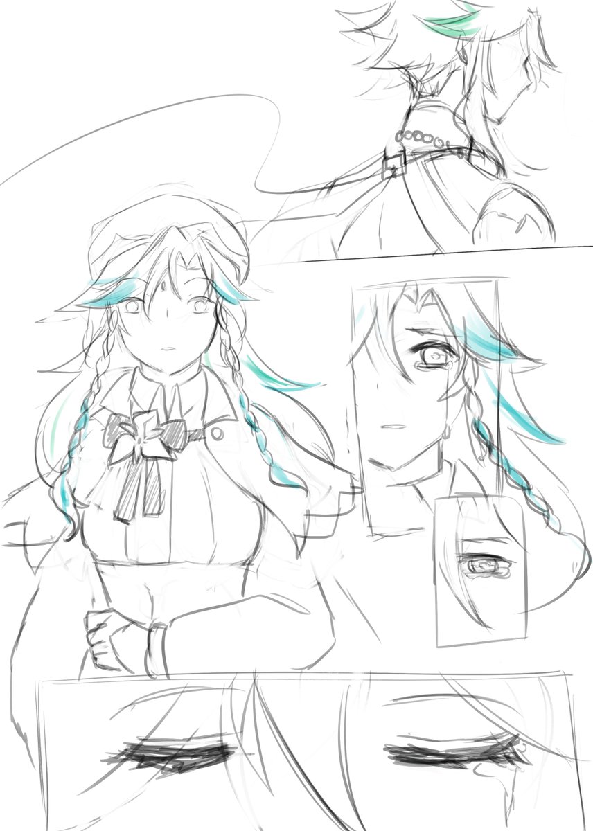 [Venti's daughter] doodle 

Venti's silence, why he kept it a secret, 
it just took a moment for her to understand   

She has been with him for all her early centuries after all. 
