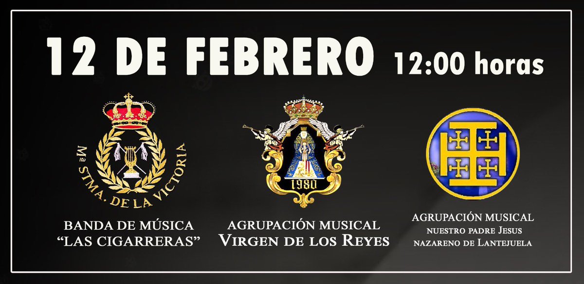 BMLasCigarreras's tweet photo. 🎺 𝐀𝐆𝐄𝐍𝐃𝐀 𝐃𝐄 𝐇𝐎𝐘 || ¡Listos para un aperitivo de lo que nos deparará el Sábado de Pasión en Camas tras la @hdadhumillacion! 

🎶 La @AgrupacionVR y la @AMLantejuela estarán junto a nosotros para traeros mucha música. 

🕛 Plaza del Ayuntamiento https://t.co/WCVdRffrQn