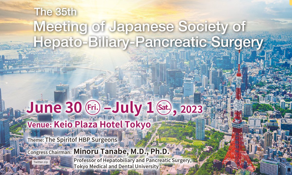 SAVE THE DATE! We look forward to seeing you at The 35th Meeting of JSHBPS to be held in Tokyo, Japan on June 30 and July 1, 2023. Thank you all for the many abstract submissions. Registration will open in early June 2023. Visit site.convention.co.jp/jshbps35/en/me…. #JSHBPS #JSHBPS2023