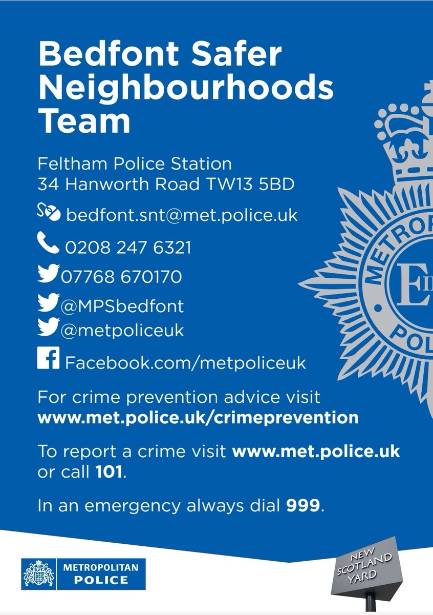 Bedfont Police tweet media