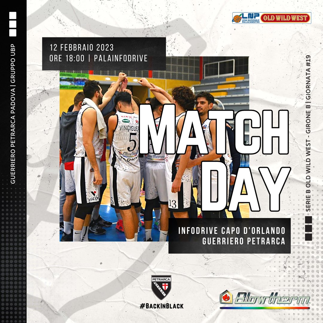 ᴍᴀᴛᴄʜ ᴅᴀʏ | Trasferta extralarge e campo difficile. 

🏆 <a href="/LNPSOCIAL/">Lega Nazionale Pall</a> 
🗓 12 febbraio 2023
🕕 18:00
🏟 PalaInfodrive | Capo d’Orlando
🆚 <a href="/OrlandinaBasket/">Orlandina Basket</a> 
🖥 Diretta streaming su LNP Pass

#WeAreBack #BackInBlack 
#DNAGuerriero #UBPgroup