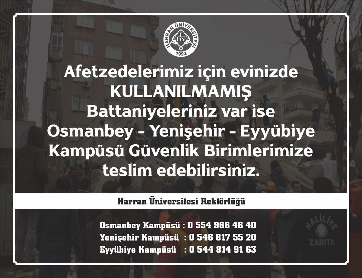 Harran Üniversitesi (@hrumedya) on Twitter photo 