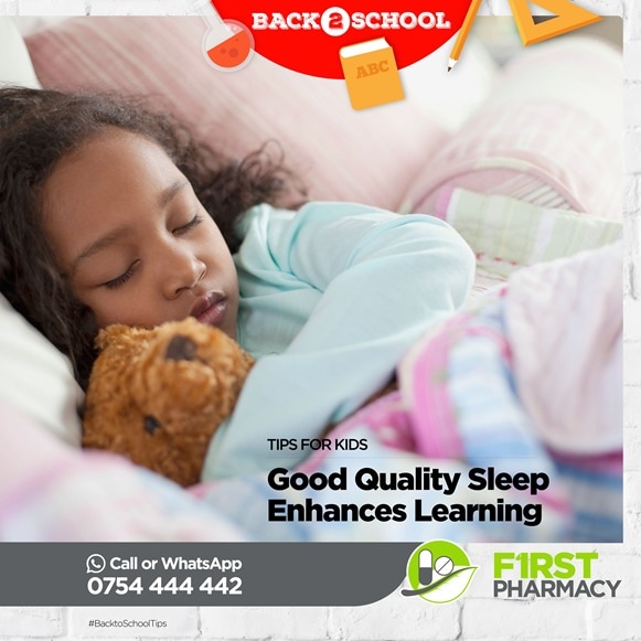 Good quality sleep enhances learning, helping your child concentrate better, remember more and maintain good behavior. 

What time do your kids sleep?
#BacktoSchoolTips #FirstPharmacy #YourHealthFirst