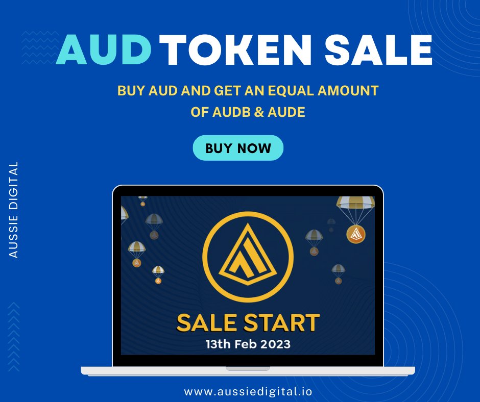 aussie_digital's tweet photo. Are you ready??
#SALE for AUD tokens is starting from Monday. And the best part? You'll receive an equal amount of AUDB and AUDE tokens for every AUD purchased. Don't miss out on this fantastic opportunity to diversify your portfolio!
#AUD #AUDB #AUDE #InvestmentOpportunities https://t.co/3wvEVOJJIG