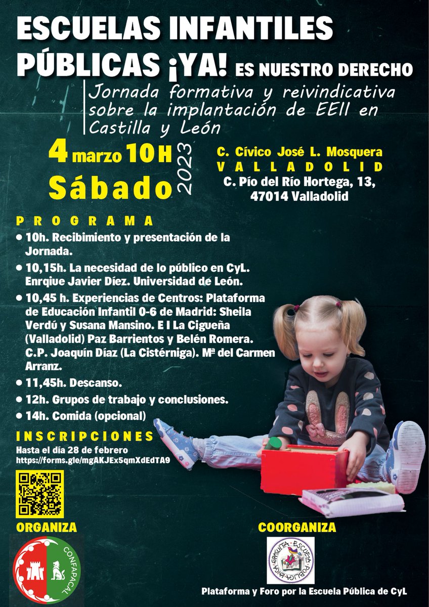 📢 𝑱𝒐𝒓𝒏𝒂𝒅𝒂 𝒇𝒐𝒓𝒎𝒂𝒕𝒊𝒗𝒂 𝒚 𝒓𝒆𝒊𝒗𝒊𝒏𝒅𝒊𝒄𝒂𝒕𝒊𝒗𝒂 : L𝒂 𝒊𝒎𝒑𝒍𝒂𝒏𝒕𝒂𝒄𝒊ó𝒏 𝒅𝒆 𝑬𝒔𝒄𝒖𝒆𝒍𝒂𝒔 𝒊𝒏𝒇𝒂𝒏𝒕𝒊𝒍𝒆𝒔 𝒆𝒏 𝑪𝒂𝒔𝒕𝒊𝒍𝒍𝒂 𝒚 𝑳𝒆ó𝒏.

𝗜𝗻𝘀𝗰𝗿𝗶𝗽𝗰𝗶𝗼𝗻𝗲𝘀 𝗵𝗮𝘀𝘁𝗮 𝗲𝗹 𝗱í𝗮 𝟮𝟴 𝗱𝗲 𝗳𝗲𝗯𝗿𝗲𝗿𝗼 👇
docs.google.com/forms/d/e/1FAI…