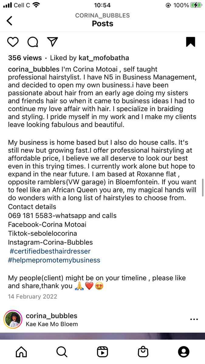 corina_bubbles's tweet image. Please help me promote my business 
My number is 069 181 5583 I also do house calls #helpmepromotemybusiness #hairdresser #hairgoddess