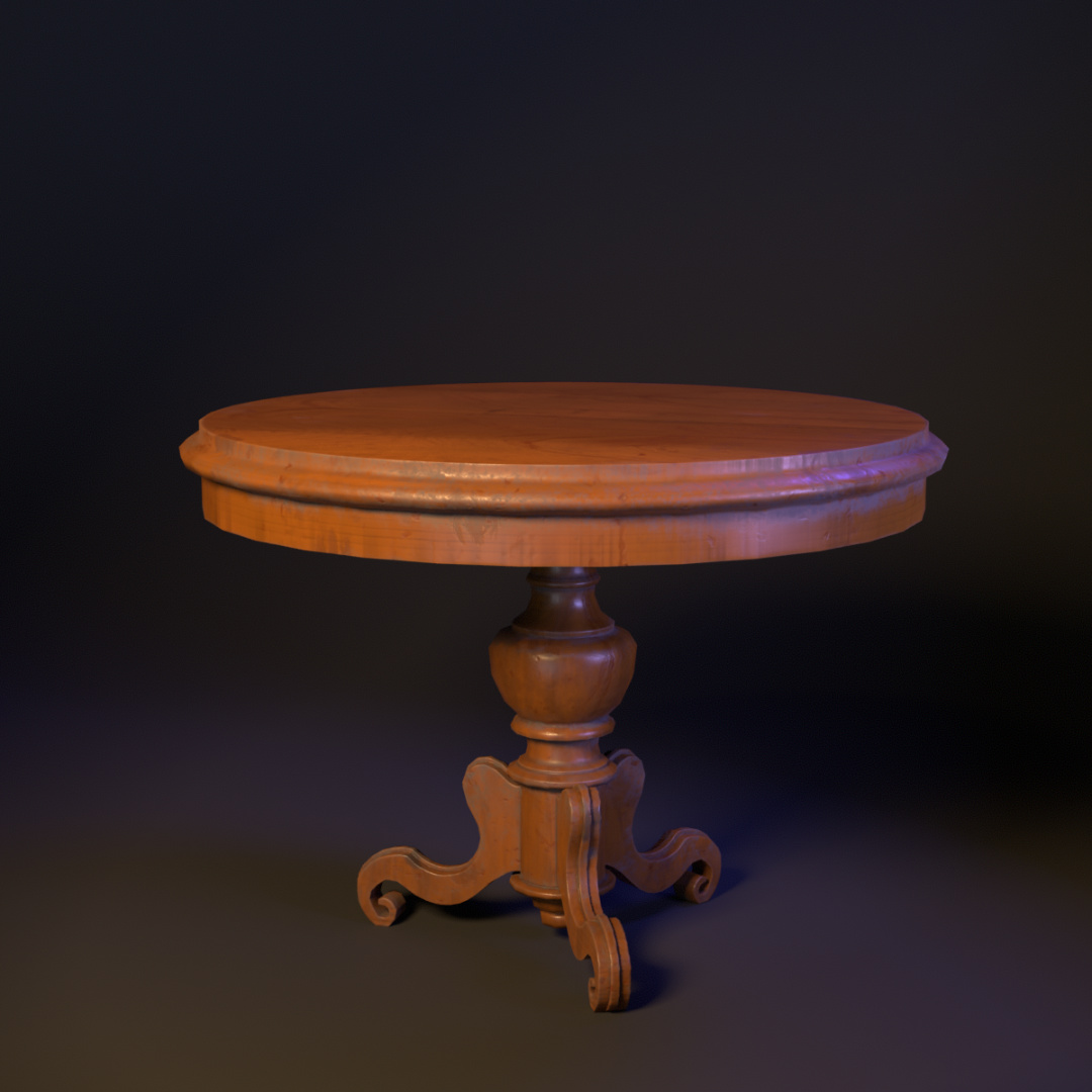 antloxStudio's tweet photo. An antique table asset modeled in #Blender, textured in #SubtancePainter and rendered in #MarmosetToolbag

#EnvironmentArt #gameArt #gameAsset #antlox https://t.co/ys0IF0NvdC