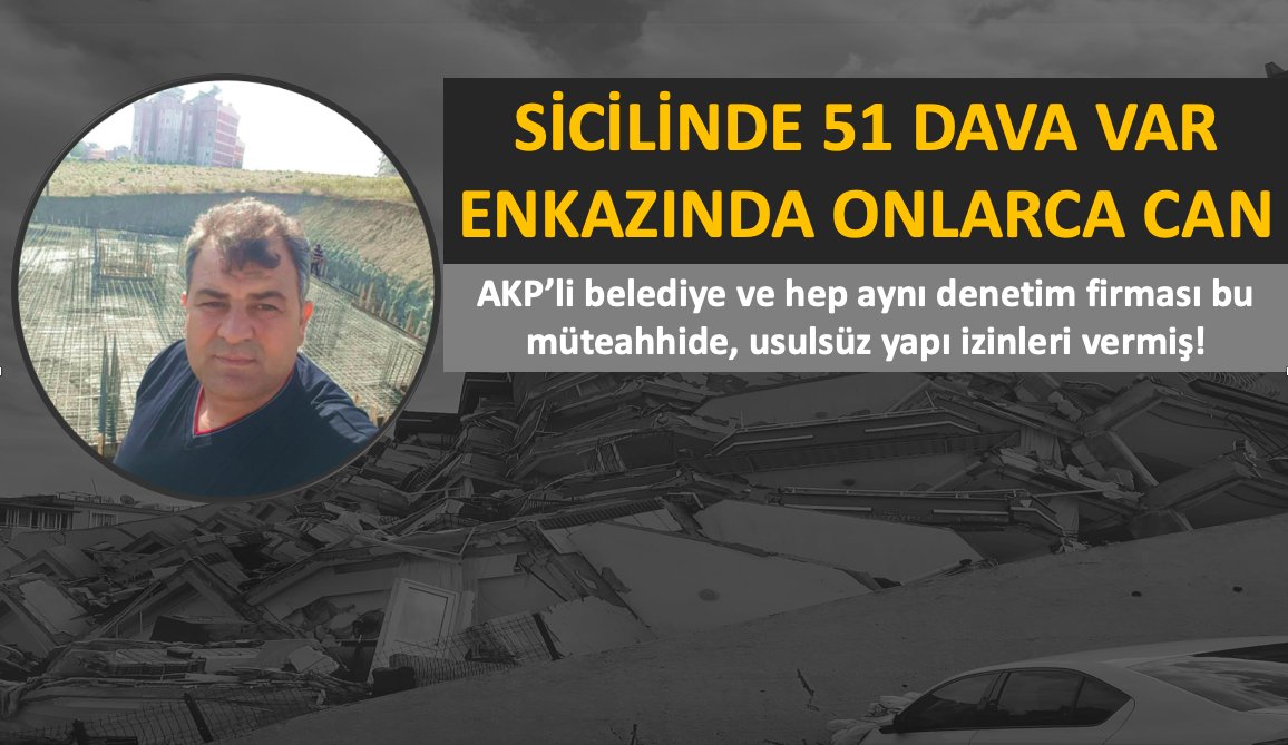 1-Antakya'daki Cihan İnşaat’ın sahibi Ömer Cihan şirketini 2011’de kurmuş. Onun yaptığı Kule Apartmanı'nda onlarca kişi enkazda kaldı. Hikayesi çok önemli. Zira imar suçlarını silsile halinde kimlerin, nasıl işlendiğinin çarpıcı bir örneği...