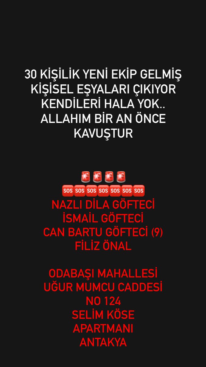 #göfteci #odabasımahallesi #selimköse #selimköseapartmanı #ACİLVİNÇ #ACİL @DepremDairesi @Haberturk @ntv @OguzhanUgur @cnnturk @atvcomtr @AtvHaberTurkiye @FOXhaber @haluklevent @yagosabuncuoglu