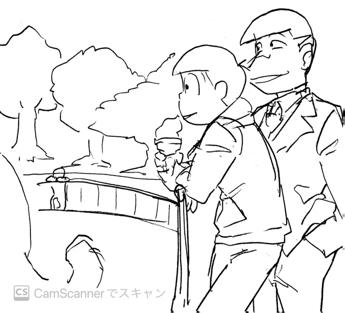 ねっぷりにしようと思ってた絵のラフ 東おそ 