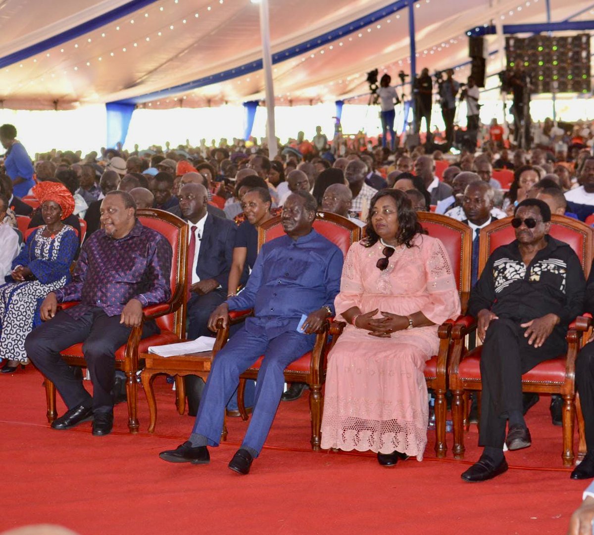 OAmollo's tweet photo. #WeekendManenos; Attended The Funeral Of The Giant Of Our Times, Prof George Magoha In Yala In Gem. A Good, Sombre But Well Organized Ceremony. Special Tribute To Dr Barbara Odudu Magoha๐๐พ๐๐พ๐๐พ. https://t.co/RCKfmIsQNo